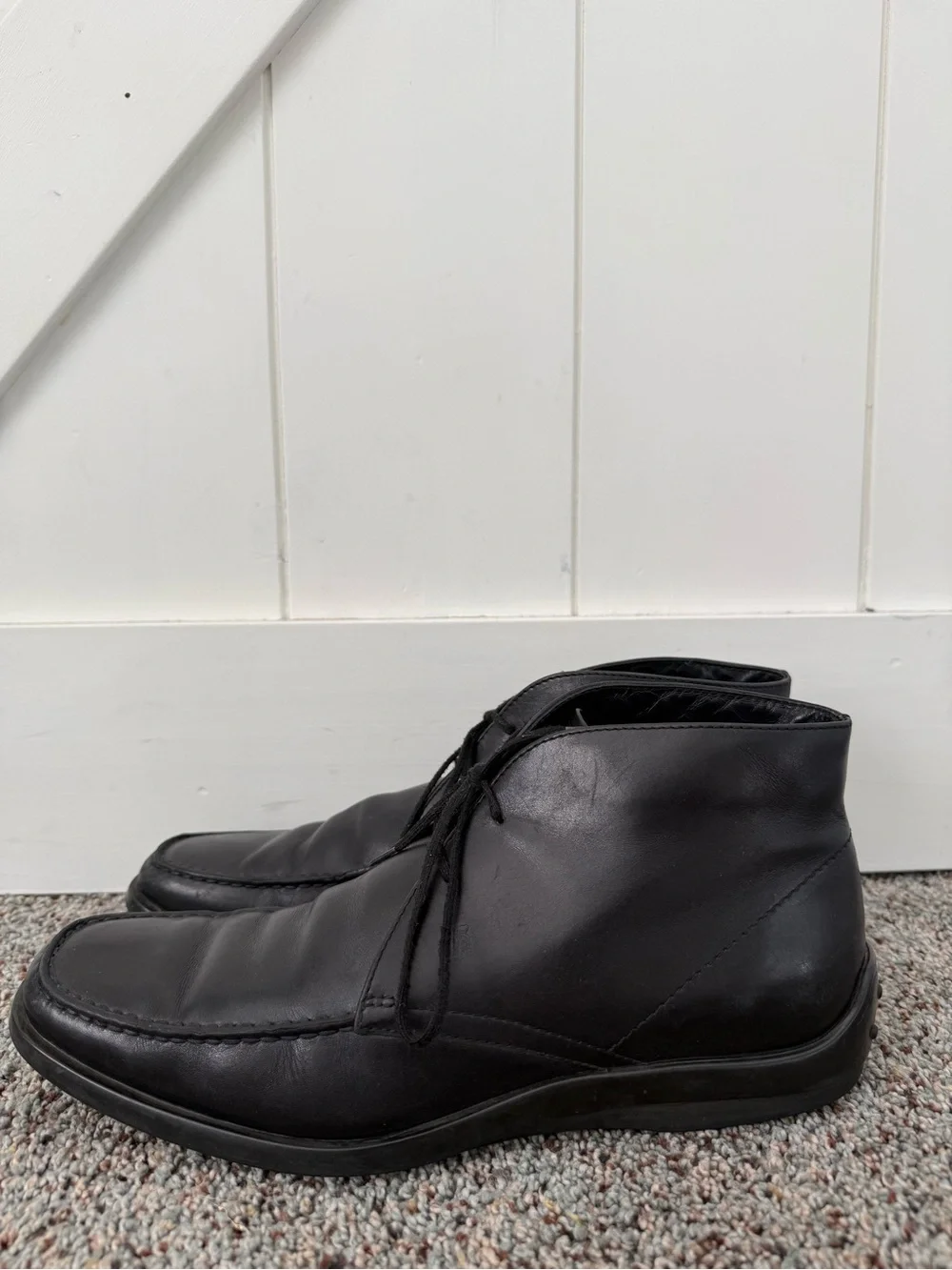 Tods Black Leather Chukka Boots size 8